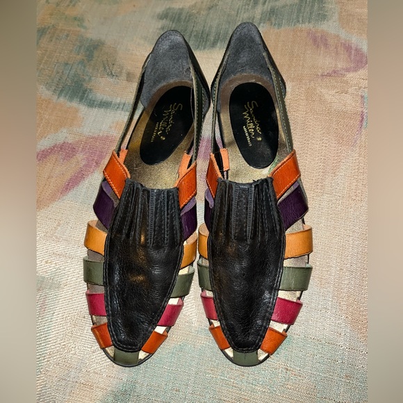 Sandra Miller Devito leather huarache sandals - Picture 2 of 5